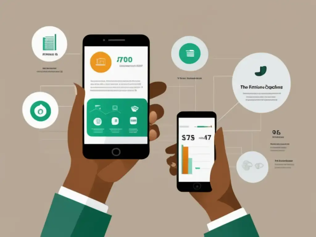 Infografía minimalista de la app Fintonic Infografía minimalista de la aplicación Fintonic: alertas, ajuste de presupuesto y planificación a largo plazo