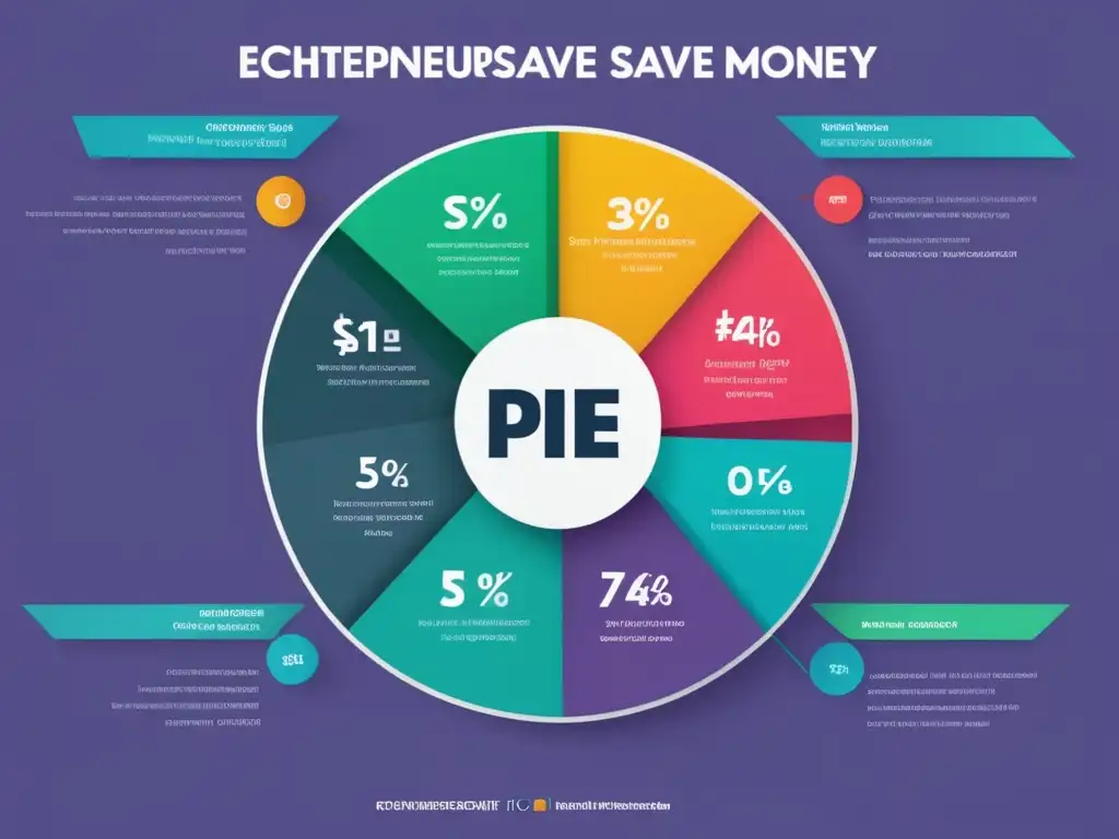 Estrategias para ahorrar dinero como emprendedor Infografía minimalista: estrategias para ahorrar dinero como emprendedor en el ámbito financiero