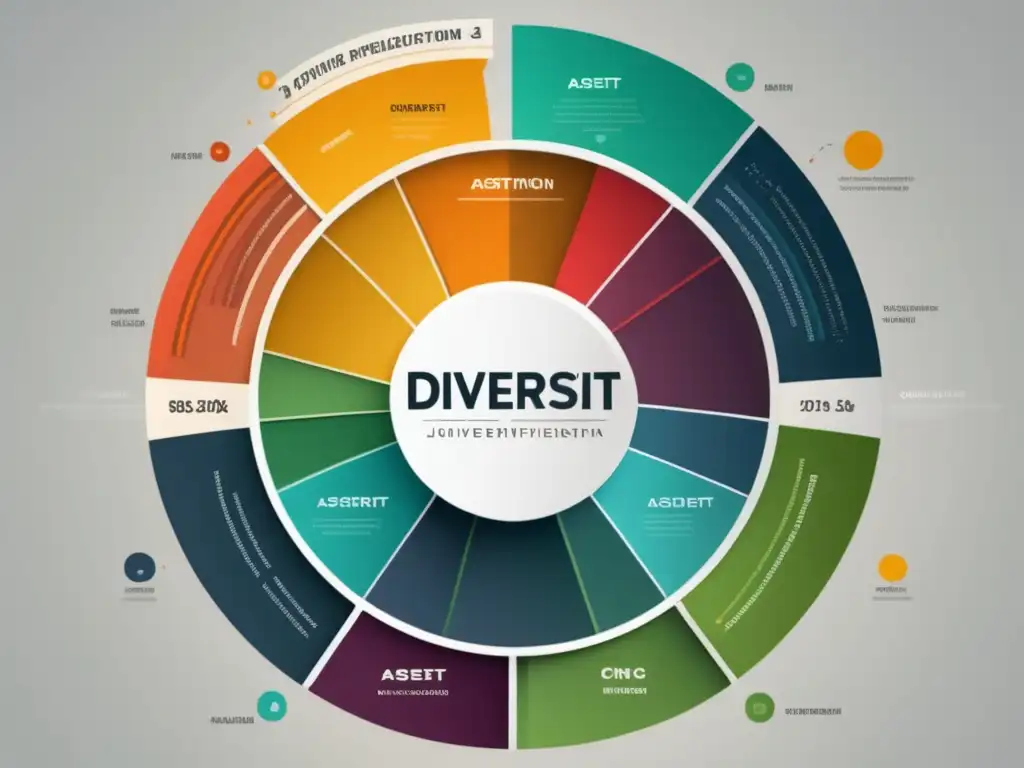 Infografía de diversificación en inversiones Infografía 8k: diversificar inversiones en acciones, bonos, bienes raíces y más