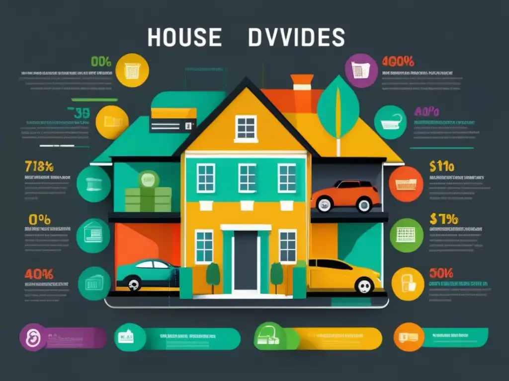 Gastos del hogar: reducir para ahorrar Infografía atractiva muestra gastos de hogar y promueve planificación financiera para comprar mi primer hogar como joven o adolescente