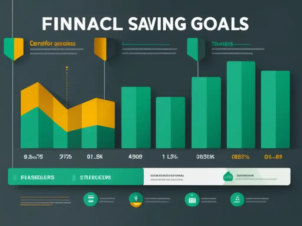Estrategias de ahorro financiero en infografía Infografía de ahorro financiero con estrategias para ahorrar dinero como emprendedor
