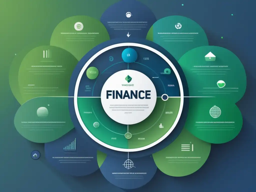 Infografía financiera educativa Infografía educación financiera jóvenes: diagrama circular con temas de ahorro, inversión, crédito, presupuesto y emprendimiento