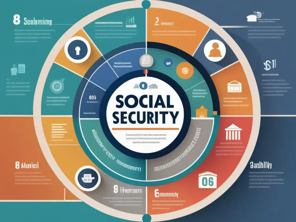 Infografía de seguridad social Infografía 8k detallada de seguridad social