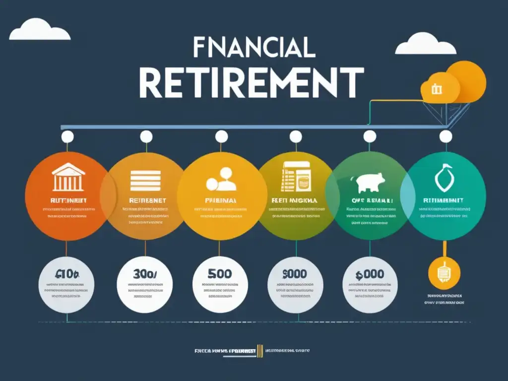 Metas financieras para el retiro Infografía de metas financieras para jóvenes: Estrategias para prepararse para la jubilación