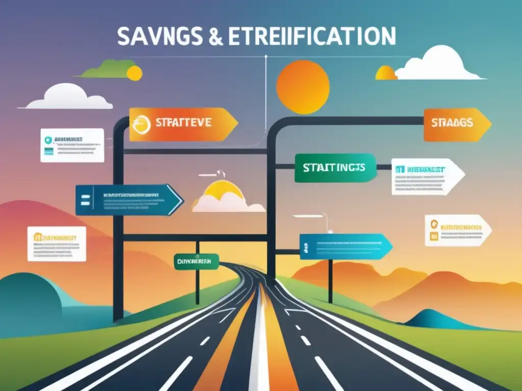 Estrategias para optimizar ahorros Infografía minimalista: estrategias para ahorrar dinero como emprendedor en el ámbito financiero